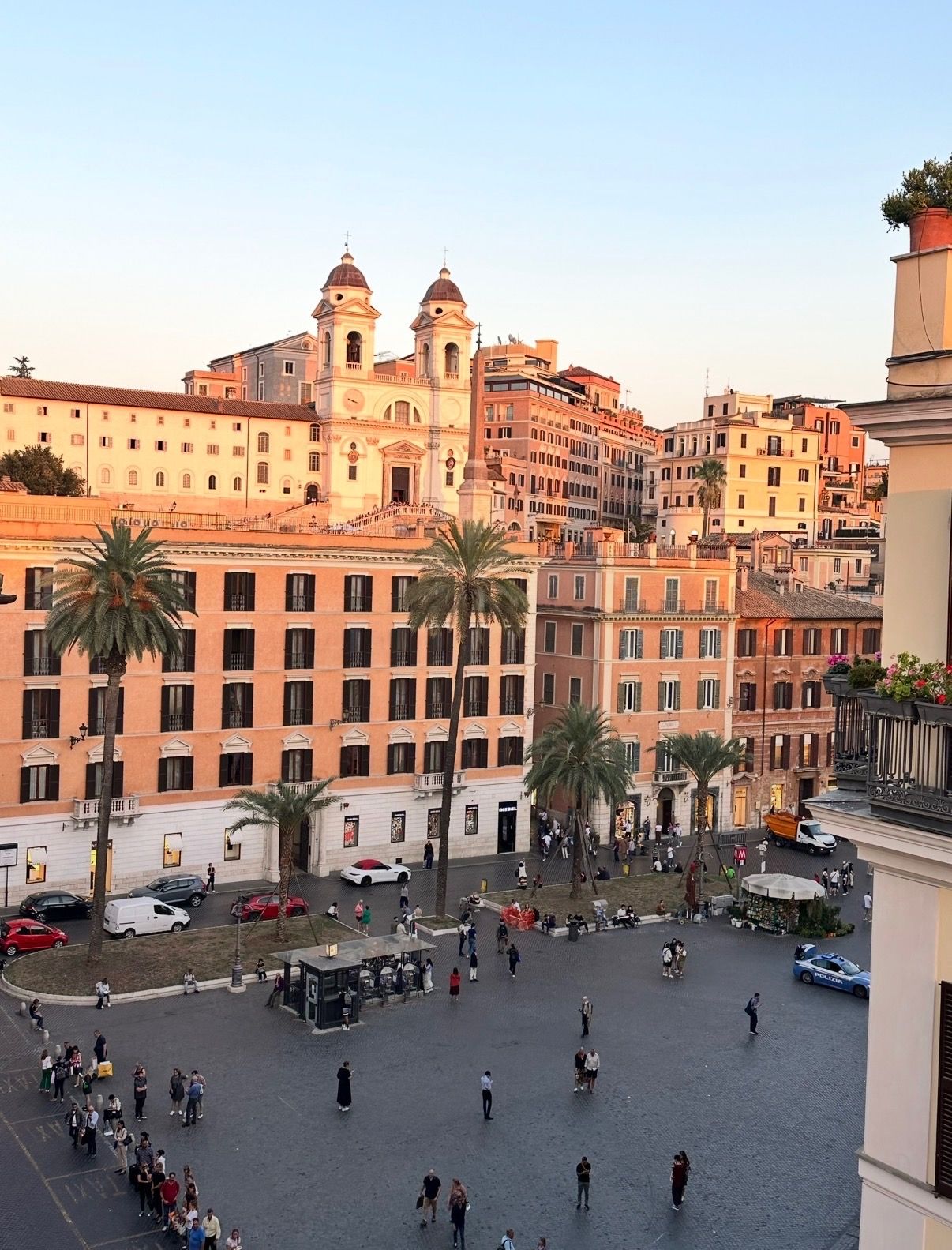 Piazza Spagna at golden hour, Rome