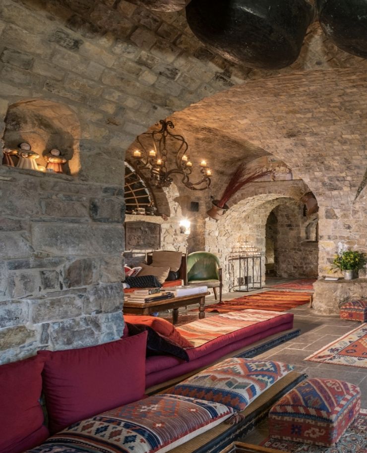 Evening gathering lounge space